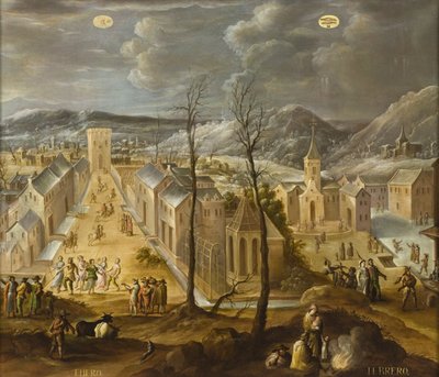 January and February from The Twelve Months of the Year, 1650-99 by Antonio de Espinosa